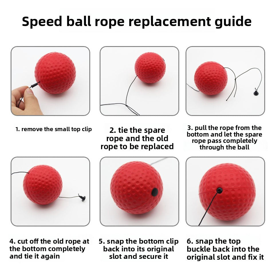 Head-mounted boxing reaction ball