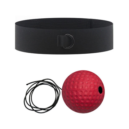 Head-mounted boxing reaction ball