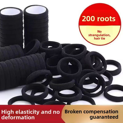 Tie hair with hair ties