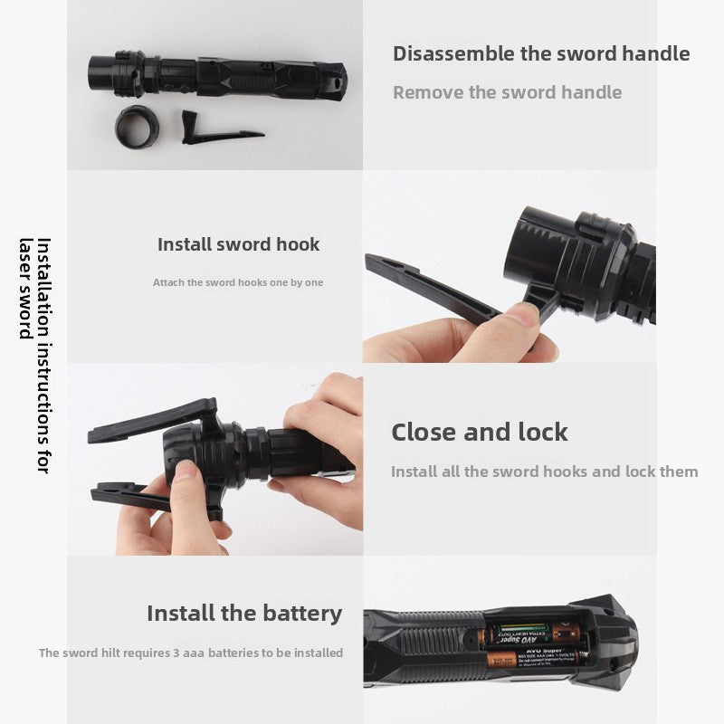 Two-in-one luminous laser sword