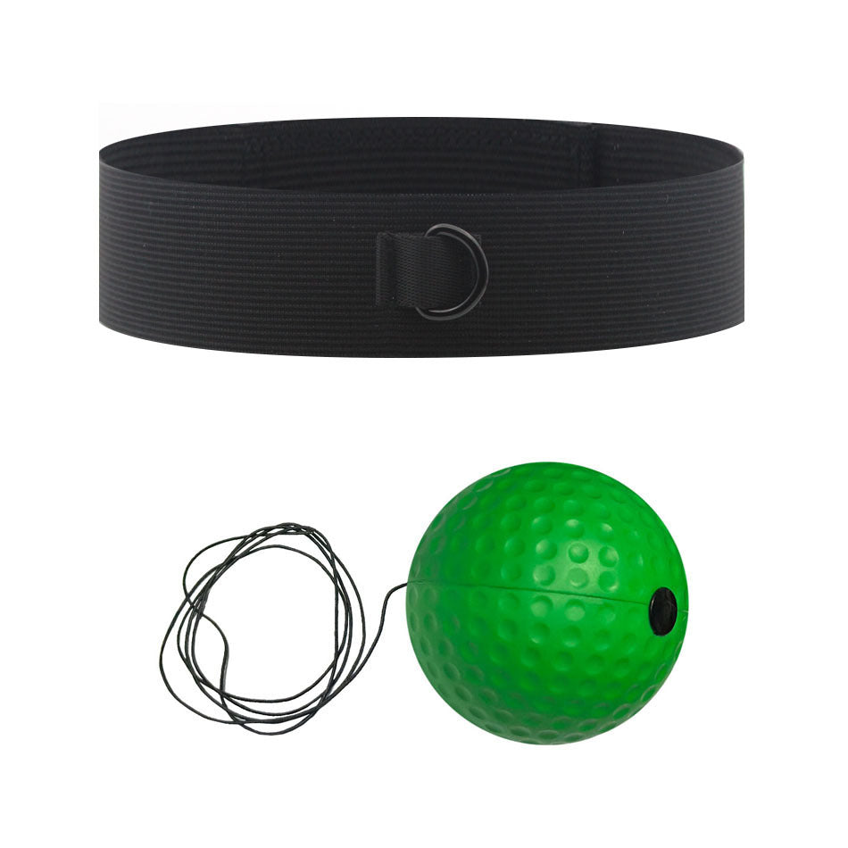 Head-mounted boxing reaction ball