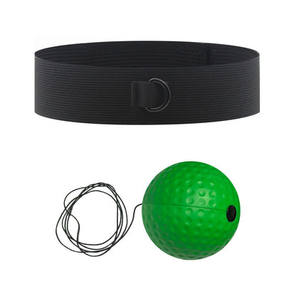 Head-mounted boxing reaction ball