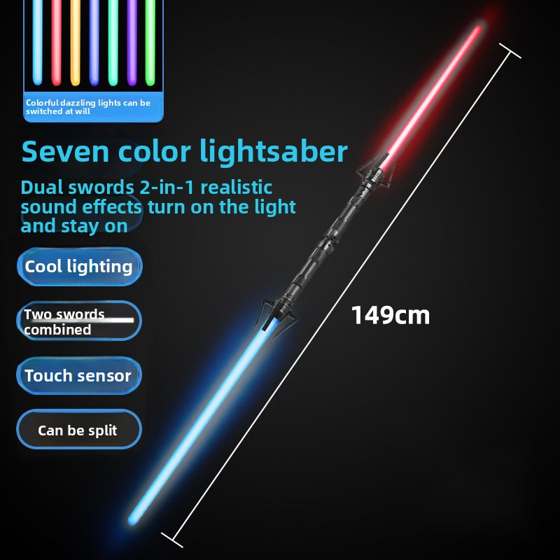 Two-in-one luminous laser sword